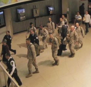 Marines treated to a hero's welcome