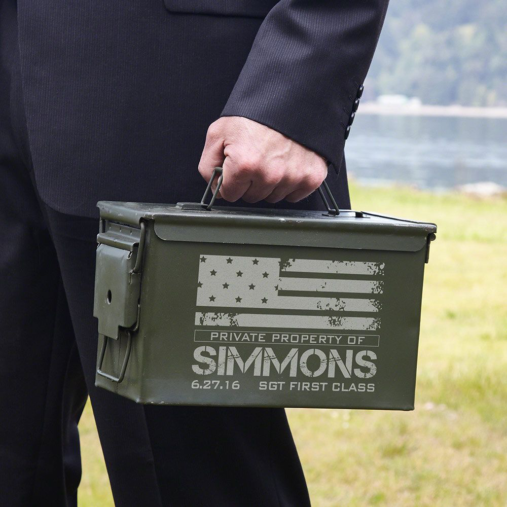 Engraved ammo can