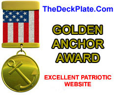 Golden Anchor Website Award for Patriotic Excellence from Jeff Edwards http://www.thedeckplate.com