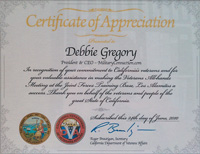 Congressional Recognition Award for Military Connection