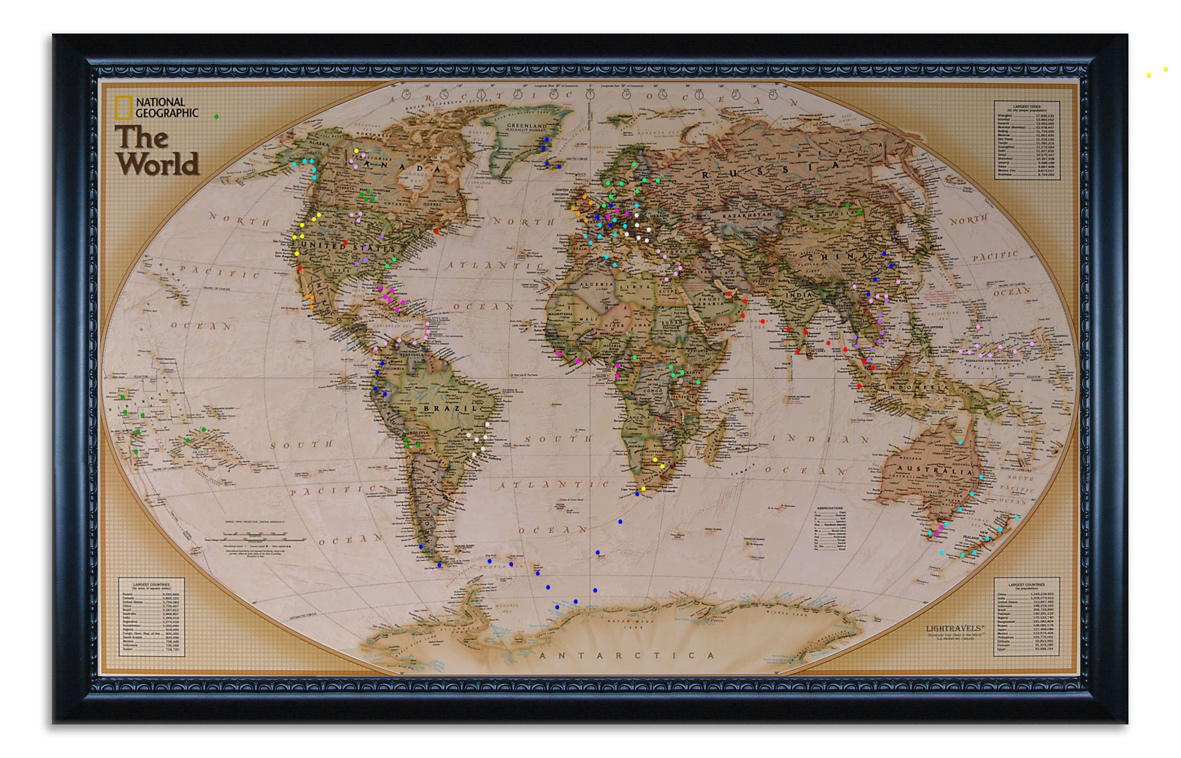 Light Up Wall Map