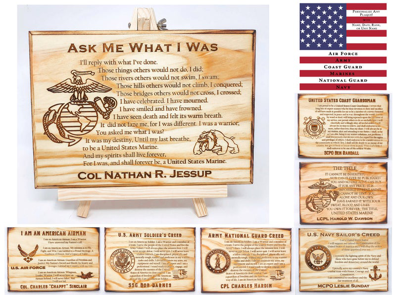 Wooden Military Plaque